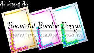 Assignment Front Page Drawing  project design  corev Page design  Beautiful border design art [upl. by Lilak824]