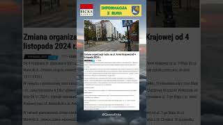 Zmiana organizacji ruchu na ul Armii Krajowej od 4 listopada 2024 r [upl. by Bram]