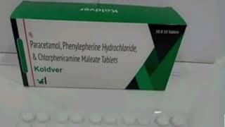 Koldver Tablets Paracetamol Phenylepherine Hydrochloride amp Chlorpheniramine Maleate Tablets [upl. by Aneleve781]