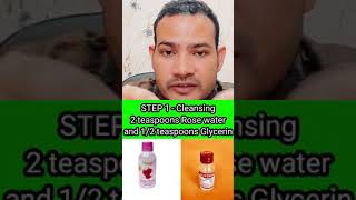 Glycerin or Rose water से Cleanser ओर moisturizer कैसे बनाये  glycerin uses for face ❤️shorts [upl. by Ronyar]