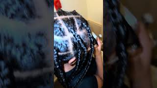 XL Knotless BraidsFirst Time Styling Practice Makes Perfect braids hairshorts fyp shorts grwm [upl. by Turne433]