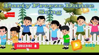 Party Freeze Dance Song mellykidstv kids kidsrhymes yesyesbedtime englishrhymes [upl. by Albert]