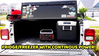 Dometic CFX FridgeFreezer in Our Jeep Gladiator  Continuous Power [upl. by Kelbee934]