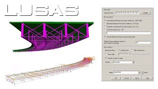 LUSAS beam and shell slicing of results for a composite bridge deck [upl. by Demha]