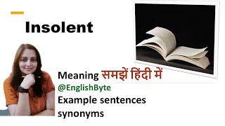 Insolent meaning in Hindi [upl. by Modesty15]