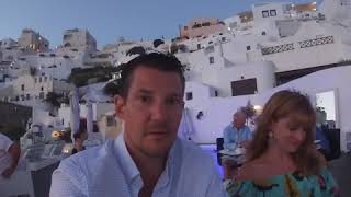 Santorini Dinner at Elea Sunrocks Hotel [upl. by Aerdnat]