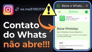 Link de contato do WhatsApp no Instagram não abre e pede para baixar app RESOLVIDO ✅ iPhone IOS [upl. by Leirrad697]