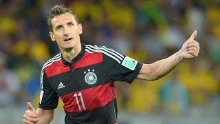 Miroslav Klose Alle 16 WM Tore 20022014 [upl. by Nerte]