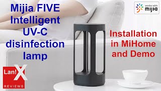 Xiaomi Mijia FIVE UVC sterilization lamp installdemo [upl. by Issak]