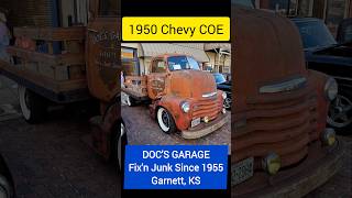 1950 Chevy COE Docs Garage Fixn Junk Since 1950 chevytrucks antiquetruck carshow kansas [upl. by Eirbua600]