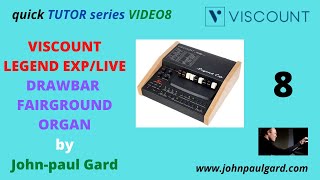 Viscount Legend EXPLive FAIRGROUND ORGAN SOUND  Quick Tutorials  Video 8 Johnpaul GardViscount [upl. by Darrel915]