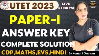 UTET Answer Key 2023  UTET2023 Paper Solution  UTET 2023 kee answer UTET पिछले वर्षो के प्रश्न [upl. by Lledal798]