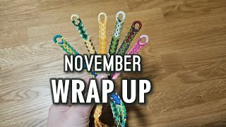 NOVEMBER WRAP UP  friendship bracelets [upl. by Adalai]