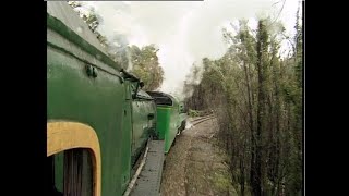 Steam locomotives 3801 amp 3830  including cab ride from Unanderra to Robertson  August 2002 [upl. by Emirak]