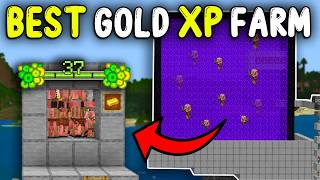 BEST GOLD XP Farm Minecraft Bedrock 121 1000 GOLD  H [upl. by Tertias361]