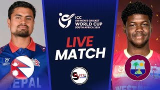 Nepal vs West Indies U19 Cricket Live  Official Warm Up Match  ICC U19 Mens Cricket WC 2024 [upl. by Eremaj]