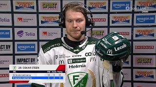 Oskar Steen efter vinsten mot Frölunda  Intervju  Frölunda HC  Färjestad BK  20241121 [upl. by Adiaroz]