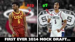 Reacting To My FIRST 2024 NBA Mock DraftYIKES [upl. by Yamauchi]