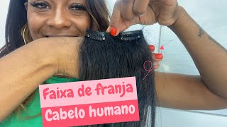 Aplique franja de faixa cabelo humano [upl. by Romola]