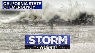 State Of Emergency Walking around in LA Storm Santa Monica and Venice Beach [upl. by Holbrooke]