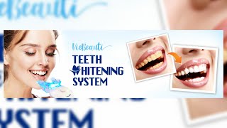 How To Whiten Teeth At Home  VieBeauti Teeth Whitening Kit  5X LED Light Tooth Whitener [upl. by Adlemi181]