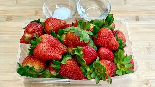 Como desinfectar sus fresas sin gastar dinero USANDO ESTOS INGREDIENTES Verán que sucias están [upl. by Hukill]