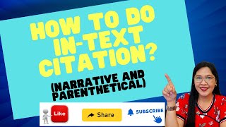 VL43  Making Intext citation Parenthetical and Narrative [upl. by Lidda491]