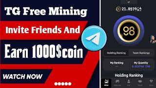 The latest permanent mining update in 2024a profitable project  TG Free Mining Bot [upl. by Yesnyl]