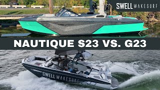 2022 Nautique S23 VS G23 Walkthru and Surf Demo  How Does It Compare [upl. by Eshman]