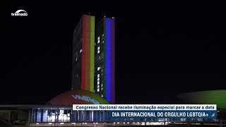 Congresso recebe projeção em homenagem ao Dia Internacional do Orgulho LGBTQIA [upl. by Dana217]