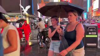 NYC LIVE Walk Heavy Rain amp Thunderstorm Midtown Manhattan Gloomy Tuesday August 6 2024 [upl. by Annat866]