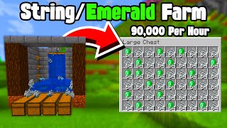 How to Build Infinite String  Emeralds Farm for Minecraft 121 [upl. by Holofernes]