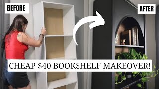 Diy furniture flip on a budget Turning a basic bookshelf into something beautiful [upl. by Lida]