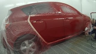 Spray Painting How to quotVelocity Redquot Mazda 3 [upl. by Loseff194]