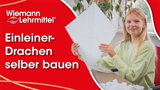 EinleinerDrachen selber bauen und bunt bemalen 2020 [upl. by Korney]