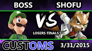 SX Customs  Shofu Fox Vs WS  Boss Luigi SSB4 Losers Finals  Smash Wii U  Smash 4 [upl. by Kaile]