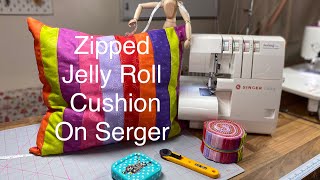 Singer S010L Easy Fun Project Zipped Cushion Overlocker sewwithabi [upl. by Tomlin]