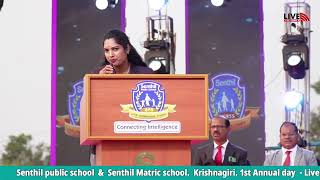 Senthil public school amp Senthil Matric school Krishnagiri 1st Annual day celebration  live live [upl. by Tess]