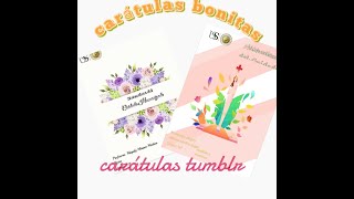 Caratulas bonitas en word Caratulas Tumblr aesthetic  PORTADAS EN WORD [upl. by Mikahs944]