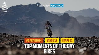 Bikes Top moments  Stage 11  Dakar2024 [upl. by Nosimaj]