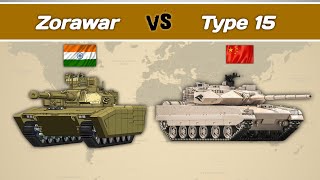 Zorawar Light Tank VS Type 15 Light Tank  Battle of the Himalayan Warriors [upl. by Olsson909]