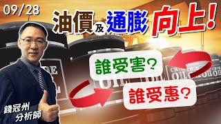 20230928 油價及通膨向上 誰受害 誰受惠 錢冠州分析師 [upl. by Yrebmik]