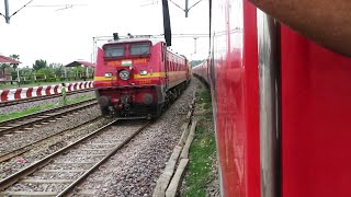 Gwalior Barauni Mail overtaking Krishak express at Domingarh [upl. by Bandeen921]