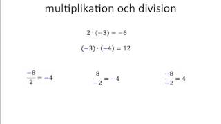 Repetition av negativa tal och prioriteringsreglerna [upl. by Niamor]