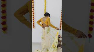 Saree style in lehenga style 🎉saree trending style shortvideo [upl. by Econah]