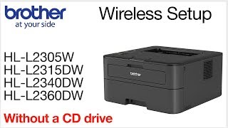 Wireless Setup using the control panel  HLL2360DW HLL2340DW HLL2315DW HLL2305W [upl. by Ario]