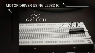 MOTOR DRIVER USING L293D IC IN BREADBOARD [upl. by O'Dell]