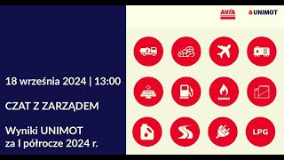 Wyniki UNIMOT za I półrocze 2024 roku – czat inwestorski z zarządem spółki [upl. by Neelrahs]