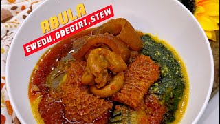 Authentic Abula Recipe How to Make Nigerian Amala Gbegiri and Ewedu – Perfect for Beginners [upl. by Onairot]