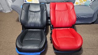 How to dye your car seats from black to red [upl. by Akamaozu]